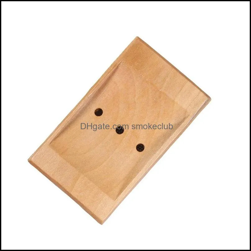 Bathroom Soap Box Wood Square Holes Natural Soaps Dishes Accessories For Hotel Home 3 99zz Q2