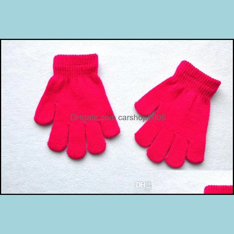 Winter Warm Children Knitted Gloves Kids Girls Gloves Full Finger Glove Knitted Boys Gloves 6 Styles Support FBA Drop Shipping