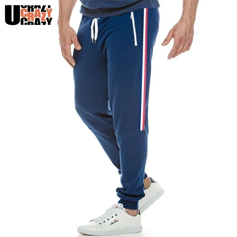 Ucarzy Men Autumn Casual Cotton Fitness Joggers Pants Tracksuit Bottoms Byxor män Skinny Sweatpants Jogger Track Pants Men 201126