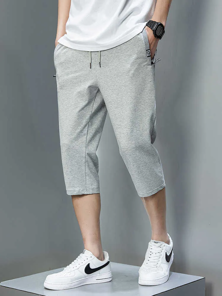 Pantalones cortos de chándal con bolsillos y cremallera de verano para hombre, pantalones cortos holgados de entrenamiento de algodón transpirable, pantalones cortos casuales para hombre de talla grande 8xl