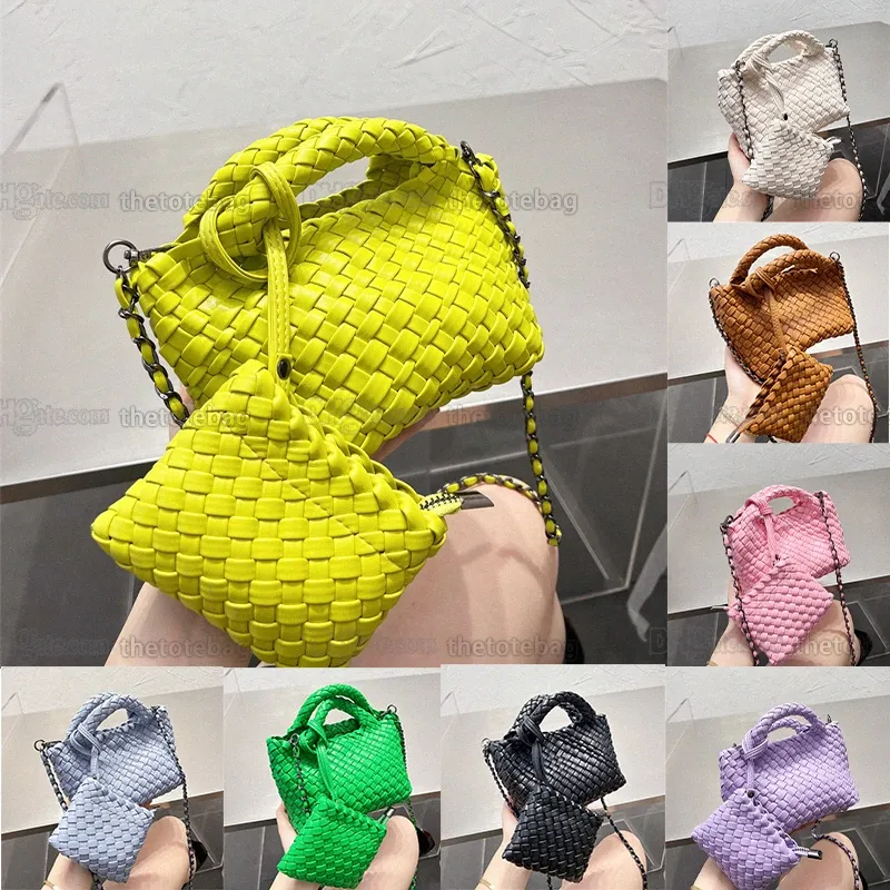 Mini rahat örgü çantası lüks, sevimli el çantası kompozit crossbody omuz zincir çantası 2 adet cüzdan kadın arco tote çantaları en yeni sıcak c5fm#