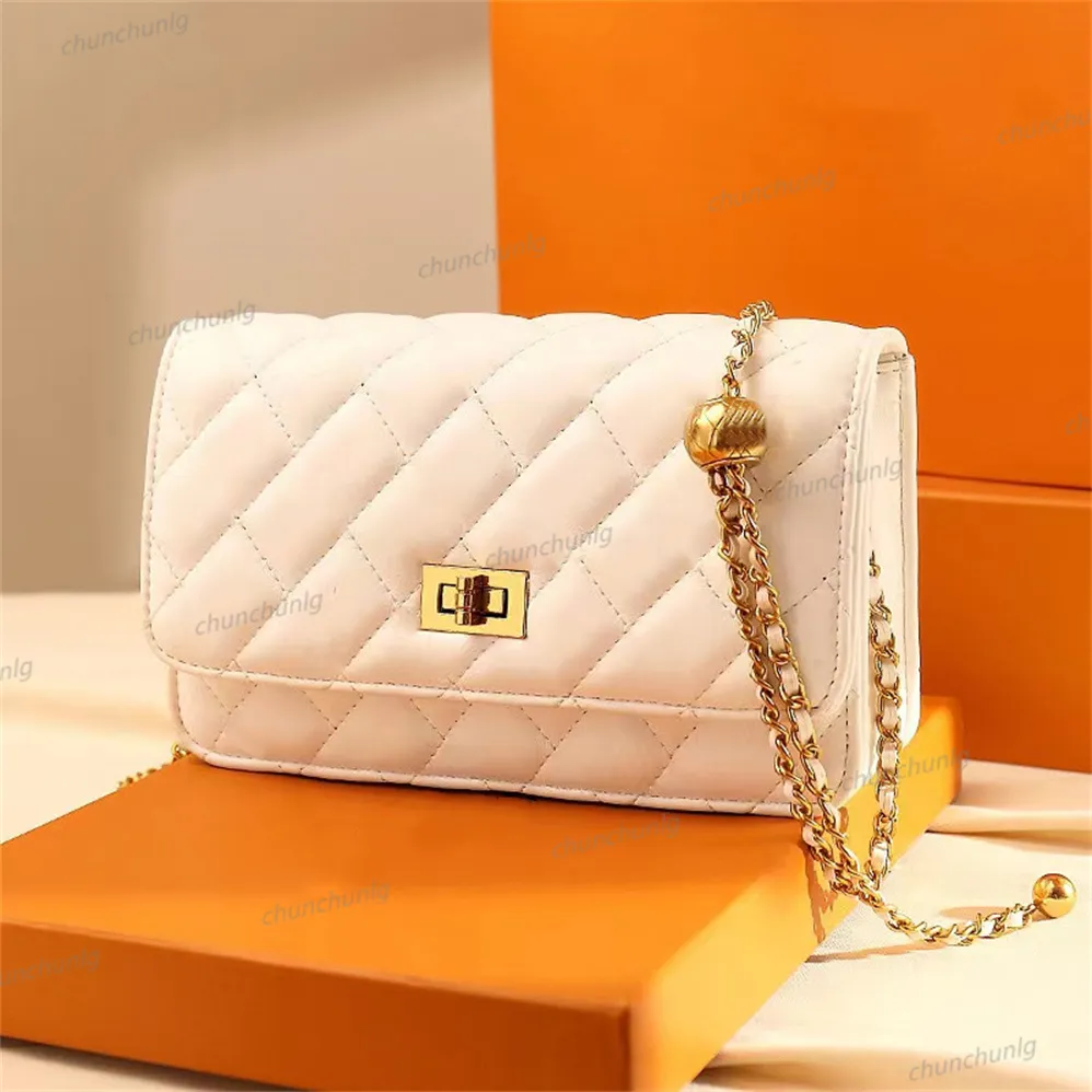 5A Topquality Женская сумочка сумки из кожа Lamb со значкой золотой цепочка Flip Wallet Cross Designer Bag Luxury Fash