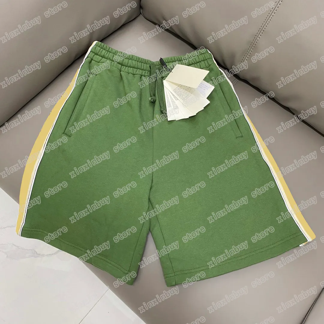 22ss Herren Designer Shorts Hosen Reflektierendes Gurtband Frühling Sommer Herren Hose Lässige Briefhose Apricot Grau Grün Xinxinbuy XS-L