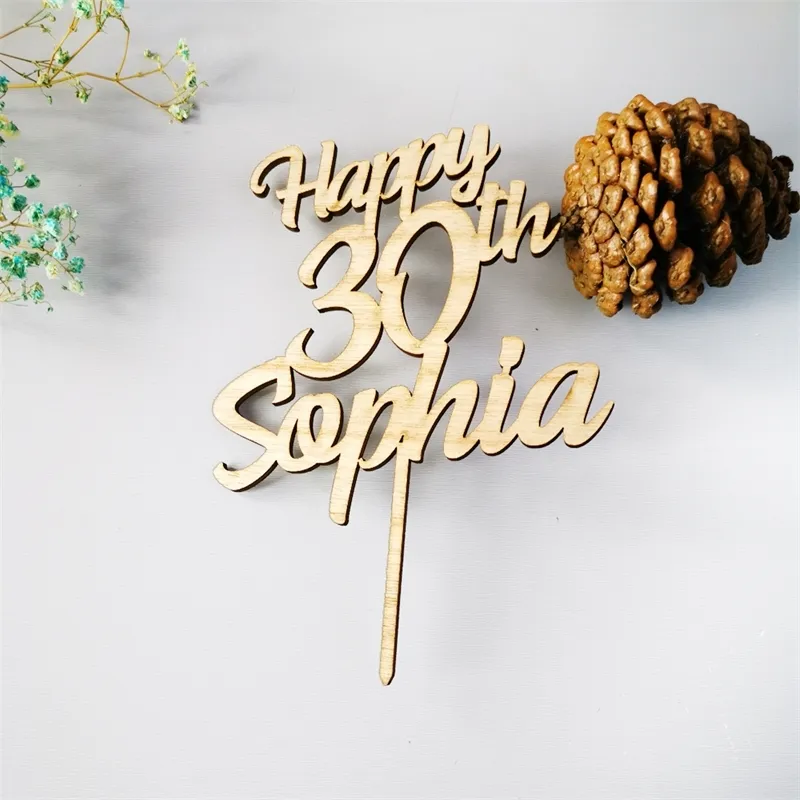 Personalized Rustic Birthday Cake Toppers Topper With Personalized