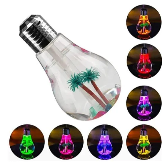 Bevochtigers Nieuwe Creative Night Light Micro Landschap Atomizer USB stille kleine kleurrijke lampbevochtiger