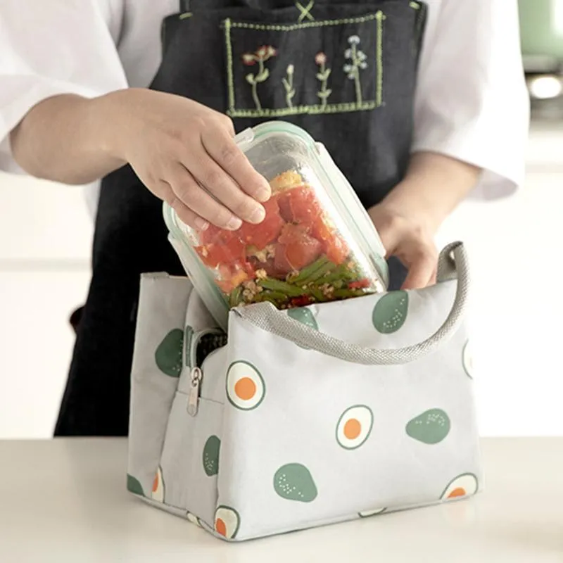 Bento Bag Aluminum Foil Simple Heat Preservation Lunch Box Bags Oxford Cloth Thickened Portable Foils Ice Pack WH0584