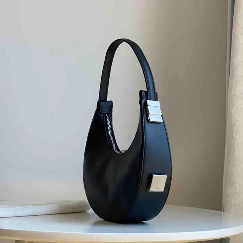 Дизайнерская наполовину круглая сумка женщин винтажная сумка подмышки кожаные сумки с поперечим