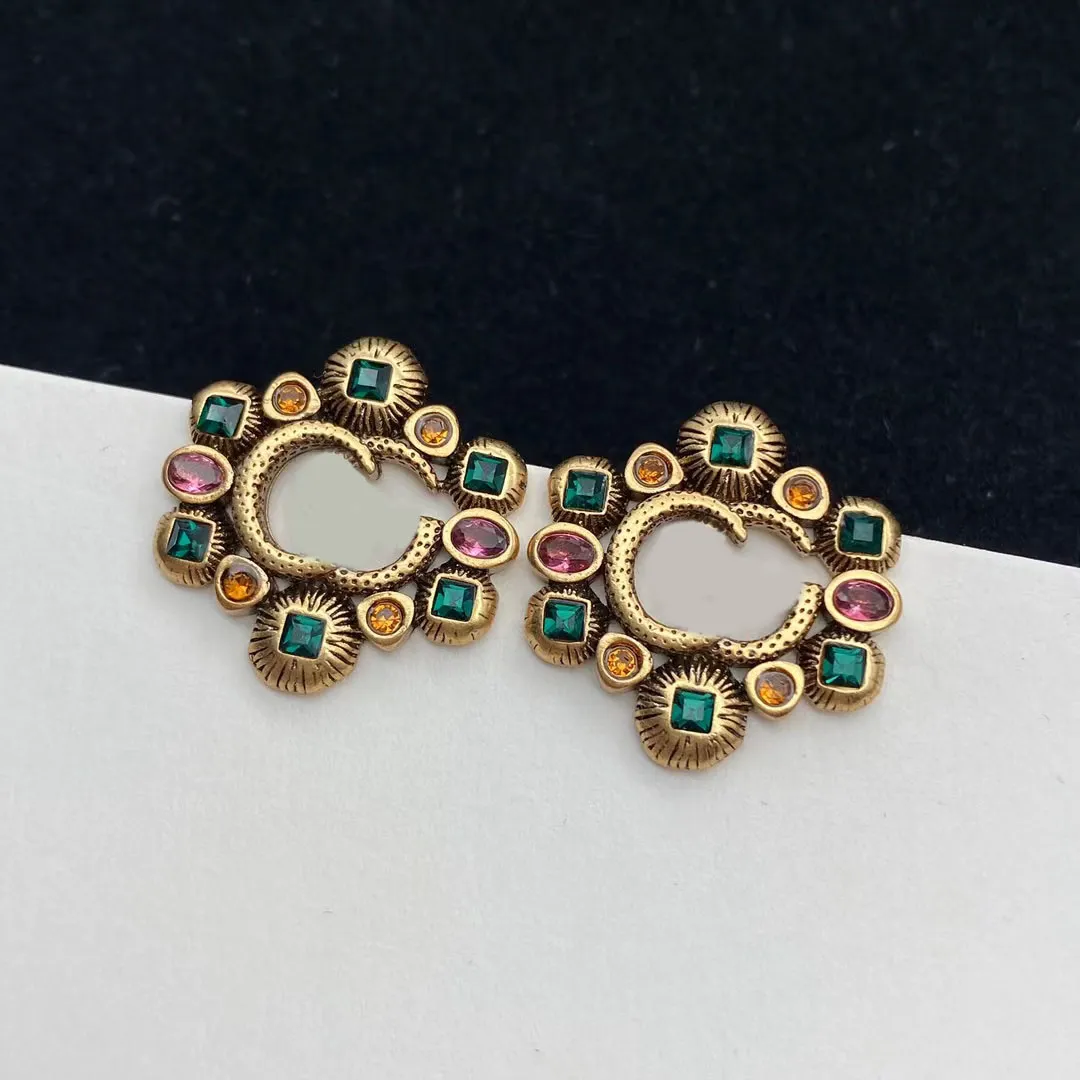 Modefärgade diamantstoppörhängen aretes orecchini kvinnor högkvalitativa grand designer örhängen g