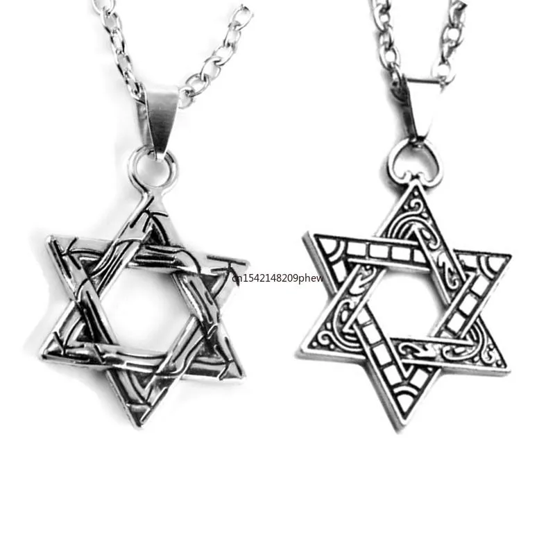 Pendant Necklaces Arrivals Fashion Star Of David Shield Choker Charm Short Long DIY Necklace Factory Price Handmade JewelryPendant