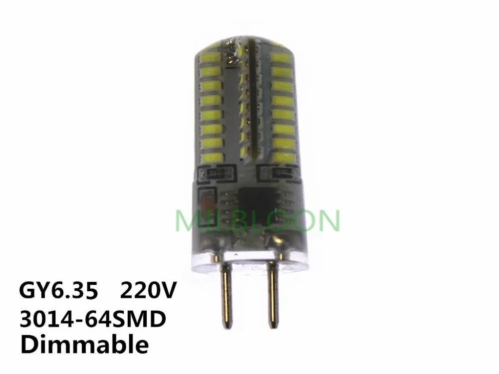 전구 2개 Dimmable Led Gy6.35 220v 실리콘 옥수수 전구 G6.35 디밍 크리스탈 라이트 샹들리에