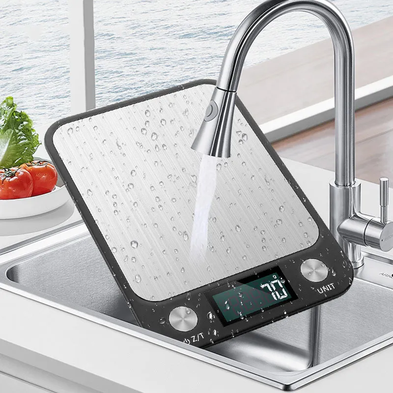 Digital Kitchen Food Weading Scales 5 kg/1g 10 kg/1g Multi-Funktion LCD Display Mätverktyg Hög Precision Matlagningsbaknings smyckeskalor ZL0578