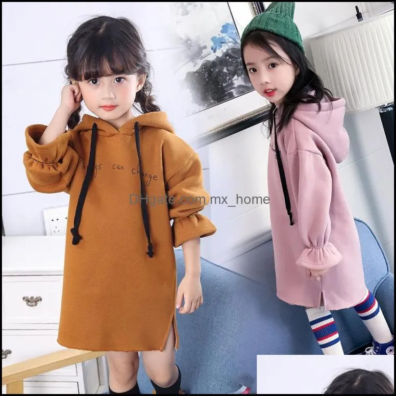 aile rabbit autumn and winter new baby girl fashion solid long sweatshirt dress girls causal clothing 129 q2