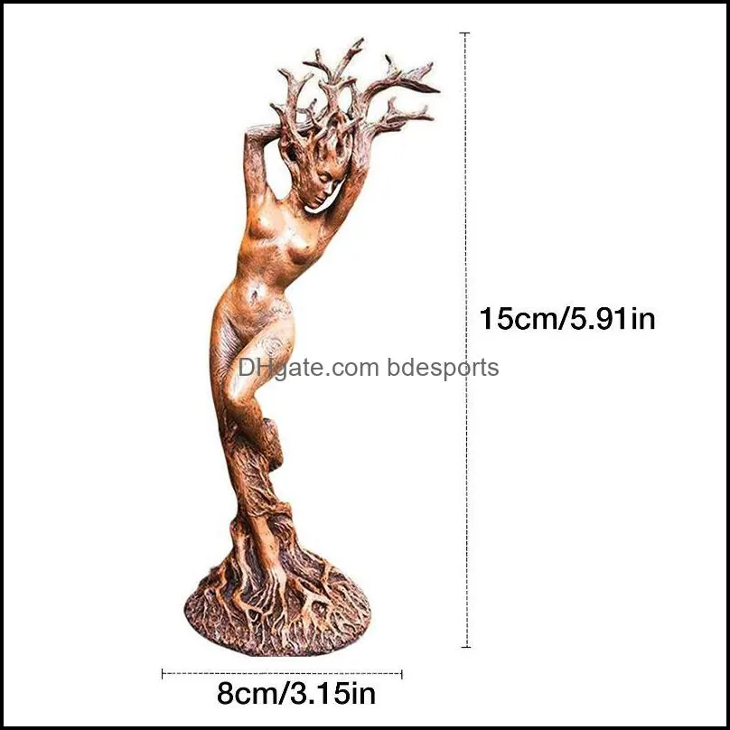 NEWDecorative Objects & Figurines Forest God And Goddess Statue Outdoor Decoration Resin Figurine Ornament Garden Art Sculpture Home