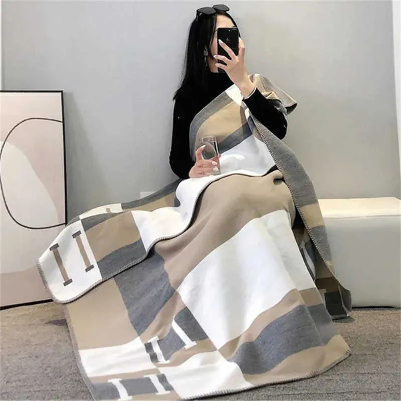 Designer cashmere cobertores luxo siesta cobertor carta casa viagem lance verão ar condicionado cobertor toalha de praia das mulheres xale macio