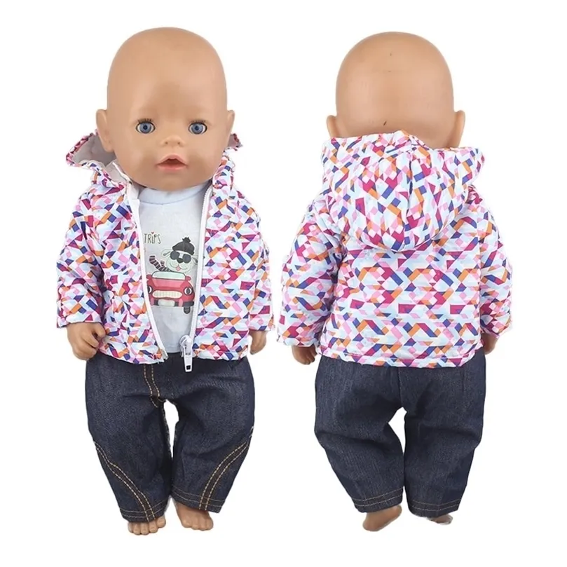 Dolls Strój garnitury na 17 -calowy 43 cm Baby Reborn Doll Cute Skoczki Rompers Born Doll Ubrania 220810