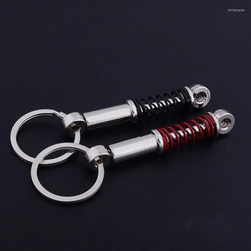 Keychains 1st Creative Absorber Metal Car Keyring Black Red Keychain Key Chain Ring KeyFob Interiör Tillbehör Gadget Gift Miri22