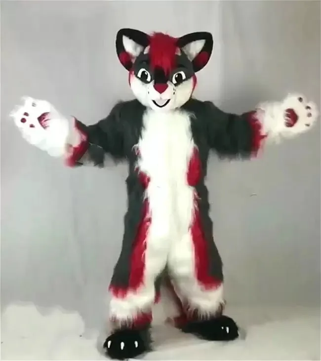 2022 Fur Husky Dog Wolf Dog Mascot Costumes Halloween Fancy Party Dress Personaggio dei cartoni animati Carnevale Natale Pasqua Pubblicità Festa di compleanno Costume Outfit