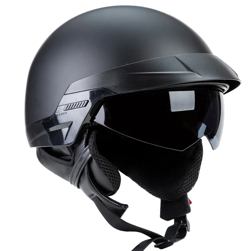 Casque de moto rétro approuvé DOT,ouvert au visage,pour cafe racer,de