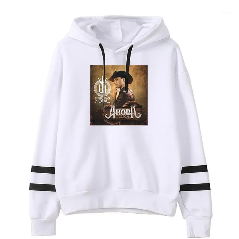 Moletons com capuz masculinos Christian Nodal Printing outono e inverno férias formal estilo masculino/feminino branco puro meninas moletom com capuz Clo