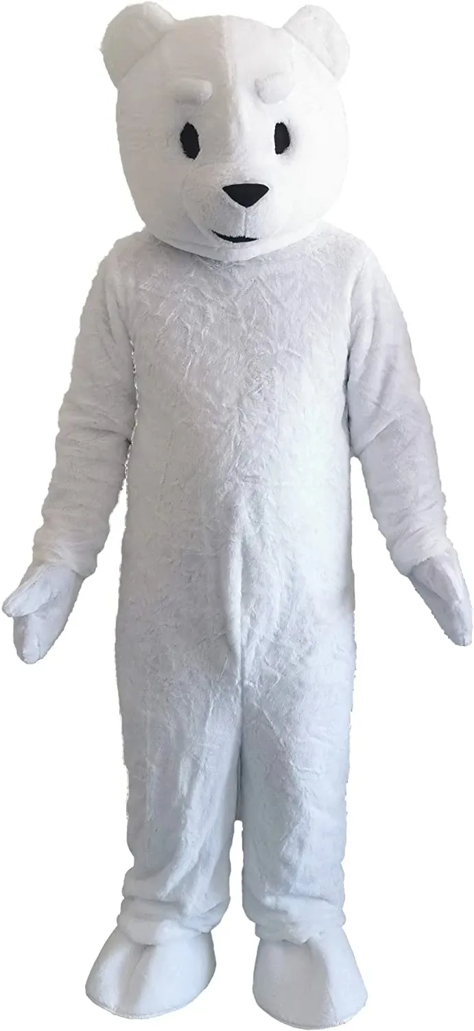 Costume de mascotte ours polaire ours en peluche personnage déguisement tenue adulte Performance