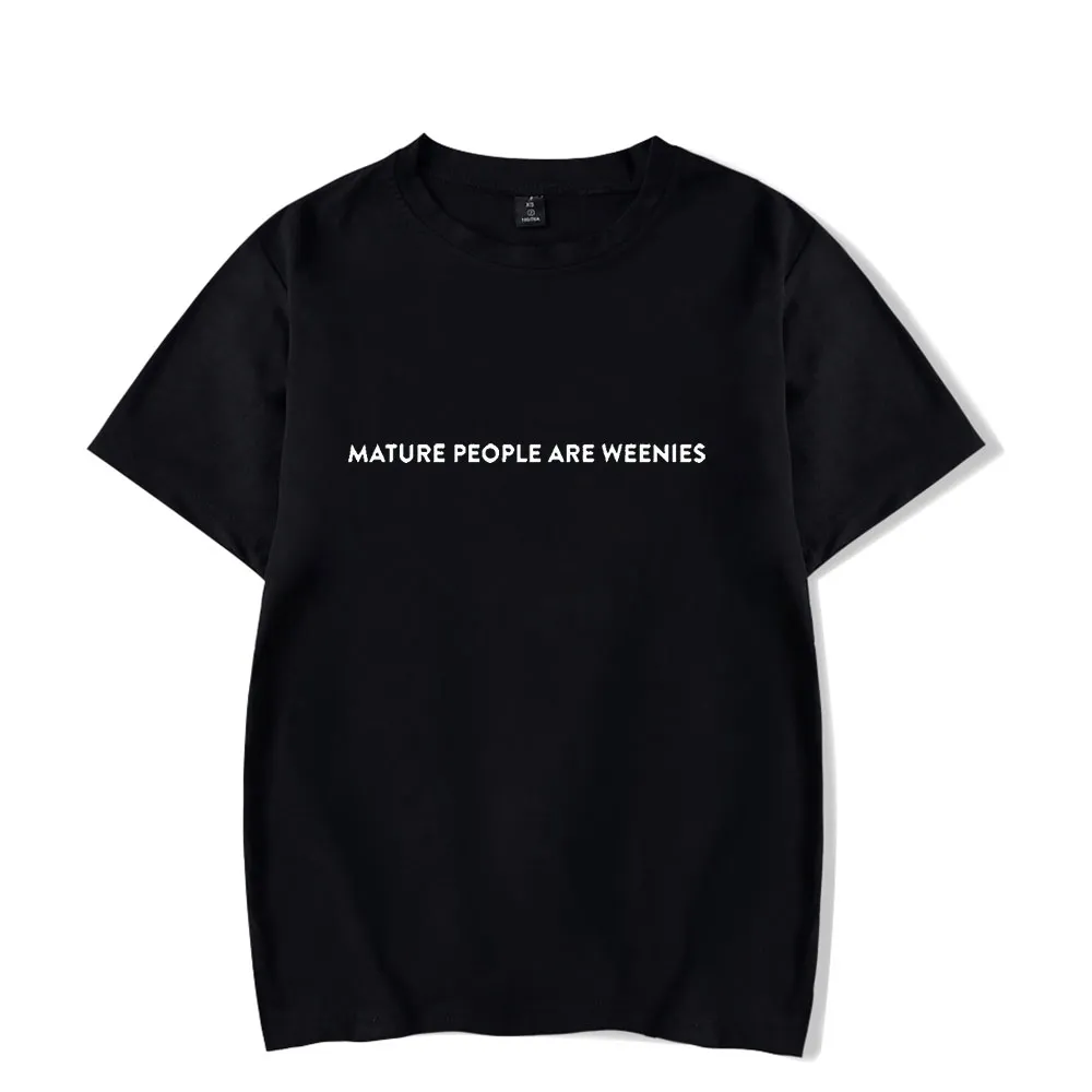 Camiseta masculina/feminina de manga curta Baylen Levine Mature People are Weenies