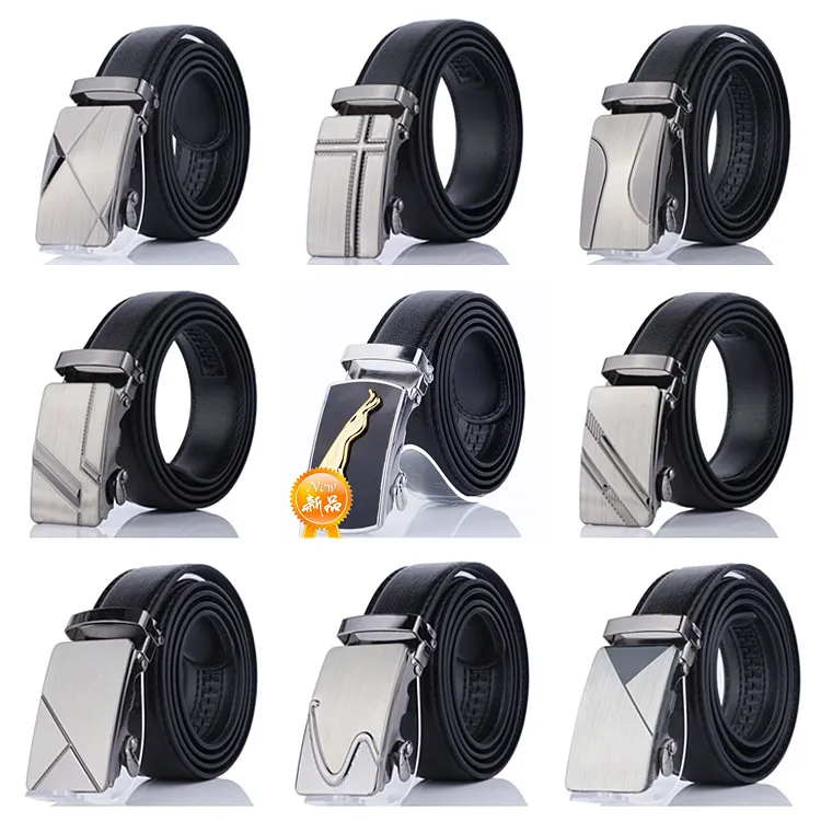 2022 chaud hommes ceintures tête boucle argent loisirs affaires accessoires automatique cliquet luxe mode cuir Pu