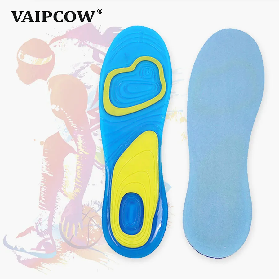 Silicone Insoles Cuidados com os pés para a fascite plantar Ortopédica Massaging Sapato Insertos de Shook Absorção Pad Shoe Unisex