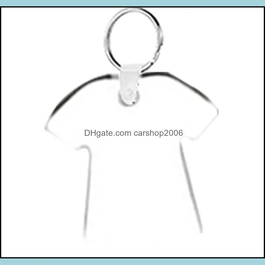 Sublimation Blank Keychain MDF Wooden Pendant Thermal Transfer Double-sided Key Ring White DIY Gift Key Chain