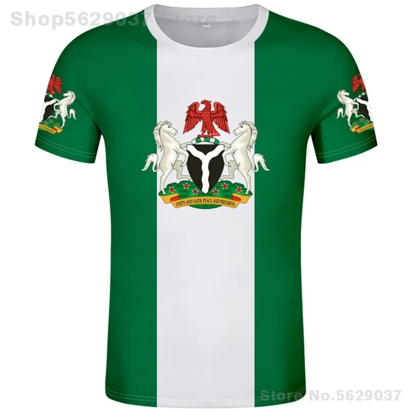 NIGERIA maglietta fai da te su misura gratuita nome numero nga maglietta nazione bandiera ng repubblica federale nigeriano college testo po vestiti 220702