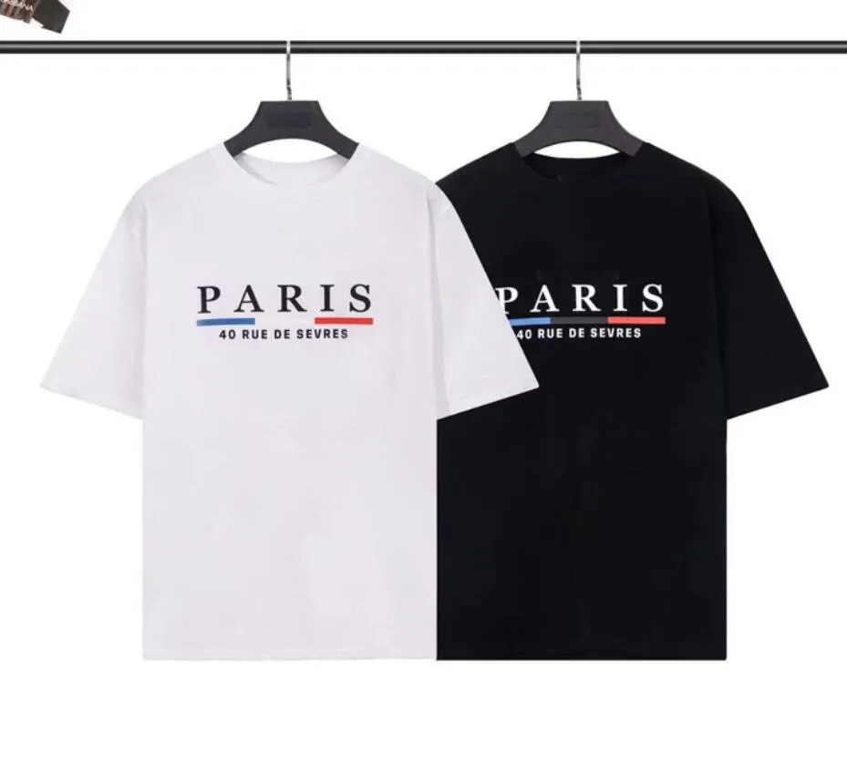 22SS męskie designerskie koszule T -Lets Letters Drukuj TEE TOPS Fashion Tech polar T Shirt Mężczyzn Kobieta ubranie krótkie rękodzie