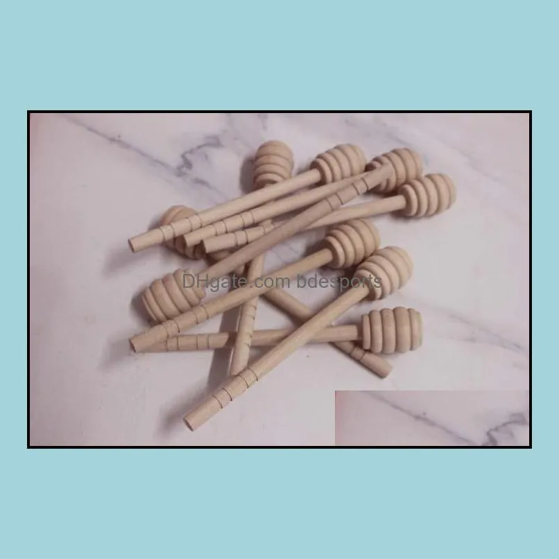 500pcs/lot New Arrive MINI 15cm long Wooden Honey Dippers Wedding Favors Honey Dipper spoon Gift Free Shipping