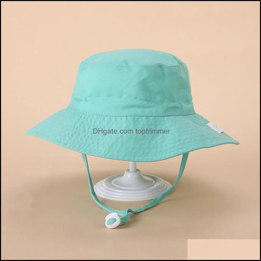Ins Baby Kids Sun Hat Helmet Flower Printed Beach Sunhats Children Fashion Topee Adjustable Lovely Boy Girl Bucket Wide Brim Hat