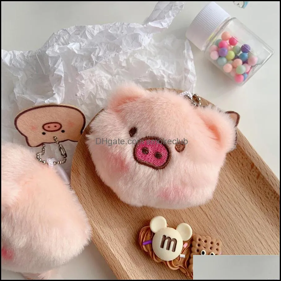 Novelty Items Ins cute plush cartoon pig ass Doll Girl heart Piggy pin student bag pendant key chain