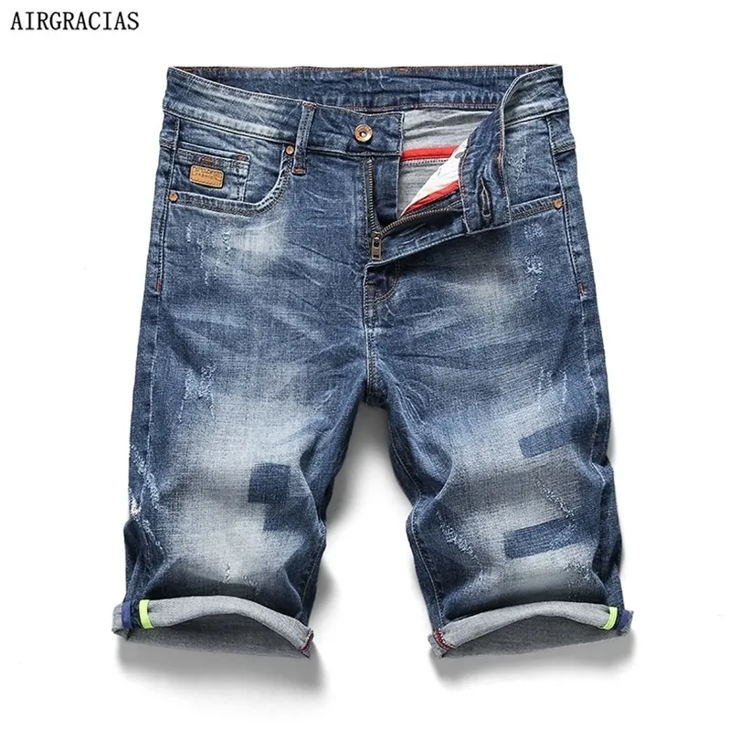 AIRGRACIAS New Arrive Shorts Men Jeans BrandClothing Retro Nostalgia Denim Bermuda Short For Man Blue Jean Size 2840 T200718