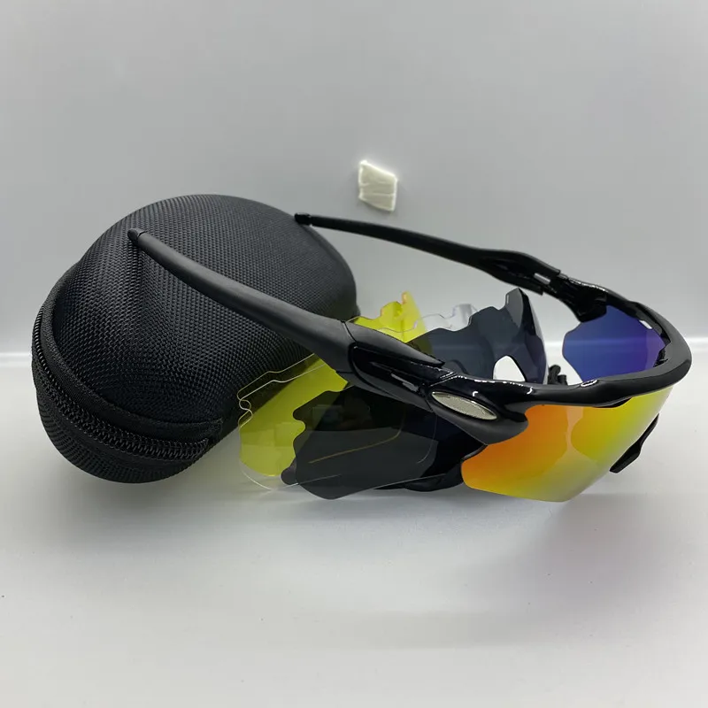 Vente chaude lunettes de cyclisme lunettes de vélo en plein air polarisées UV400 lunettes de soleil de vélo hommes femmes lunettes de VTT avec étui équitation pêche course lunettes de soleil 4 lentilles