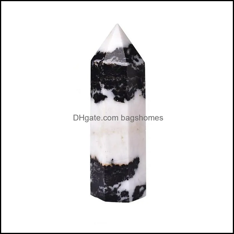 6-7cm natural stone crystal point tower arts healing obelisk zebra quartz wand beautiful ornament for home decora