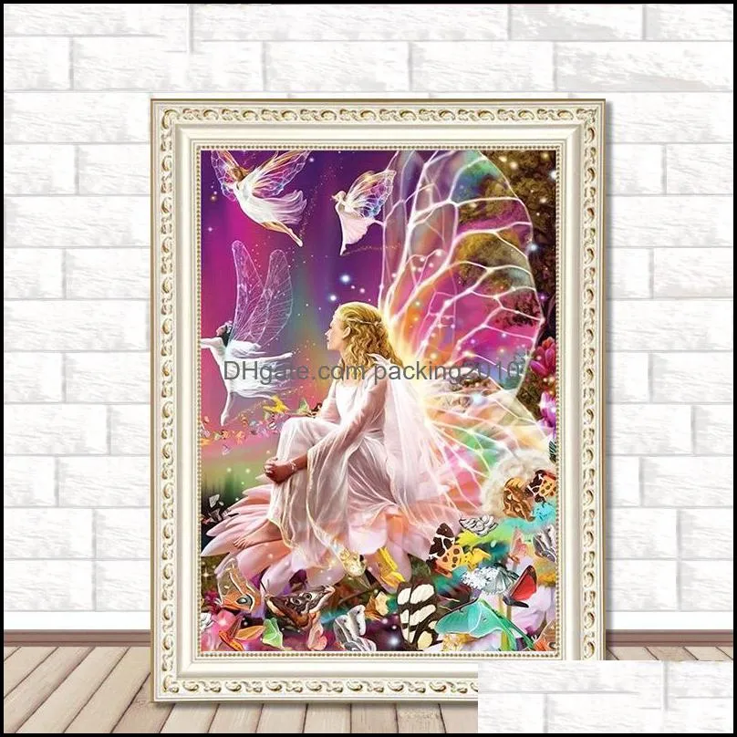 Obrazy DIY Elf Girl Diamond Painting 5D Dekoracja Domowa haft haftowy cro dh5cx