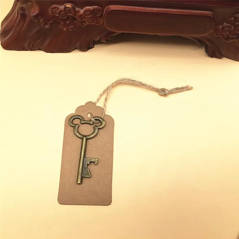 Vintage KeyChain Shaped Bottle Opener Keychain Shaped Zinc Alloy Copper Color Key Ring Beer Bottle Opener Unique Creative Gift