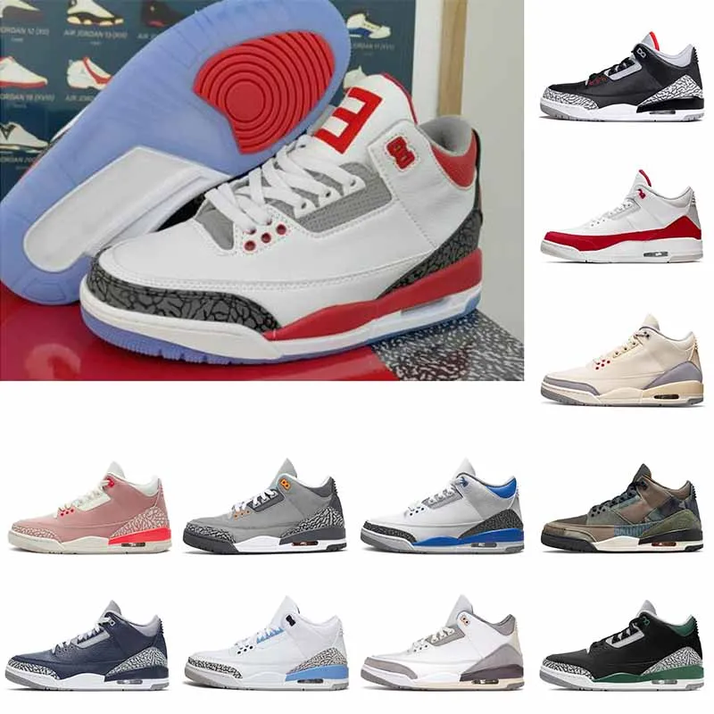 Eminem X Shady OG Basketball Shoes 3s Men Women Jumpman 3 Cardinal Red Muslin Patchwork Pine 