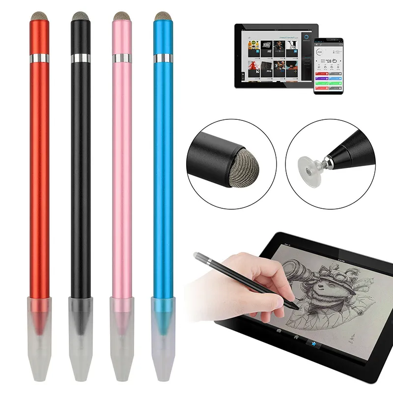 2 arada 1 Stylus Çizim Tablet Kalemler Kapasitif Ekran Dokunmatik Kalem Android Cep Telefonu PC Kalem Aksesuarları