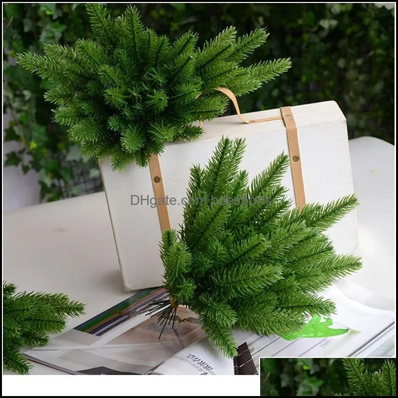 Artificial Pine Needles Christmas Wreath Decoration For Home Wedding Decoration Accessories Diy Fake Plant Flower Arr jllHOh