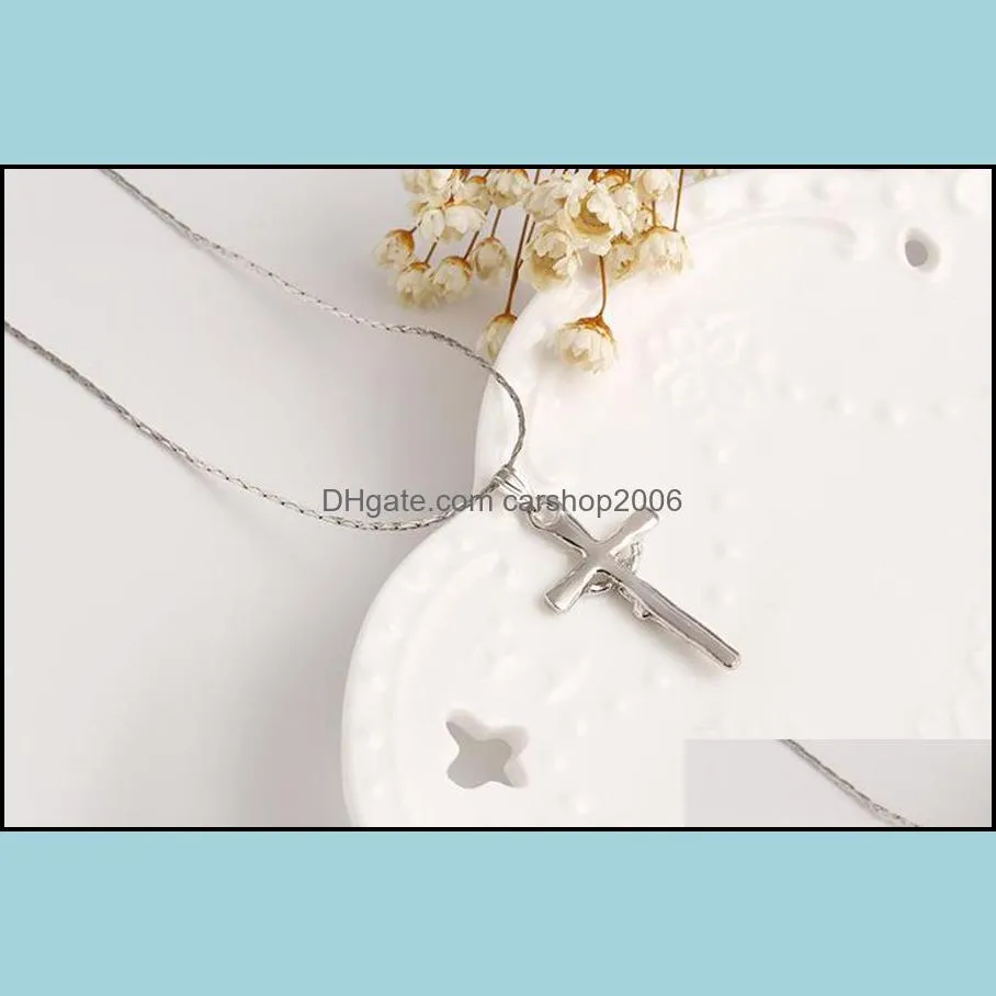 necklaces pendant fashion silver classic prom jewelry for men and women cross necklace carshop2006