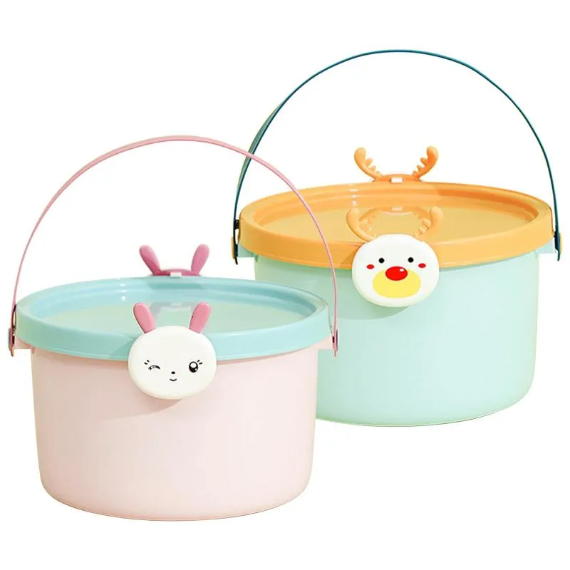 Present Wrap Portable Cute Bucket Candy Box Kids Toys Container för bröllop Favor Centerpiecegift