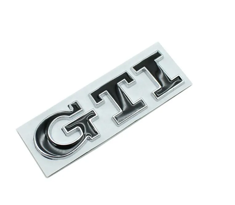 MK8 Style GTI Wording Emblem Chrome Stickers Mark Metal Lappet Decals