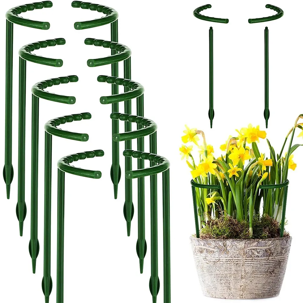 Adjustable Plant Support Stakes - Garden Pile Stands, Flower Supports ...