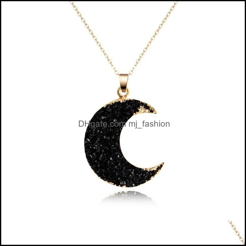 simple evil eye druzy drusy pendant earrings necklace women resin imitation natural stone necklace earrings for women jewelry