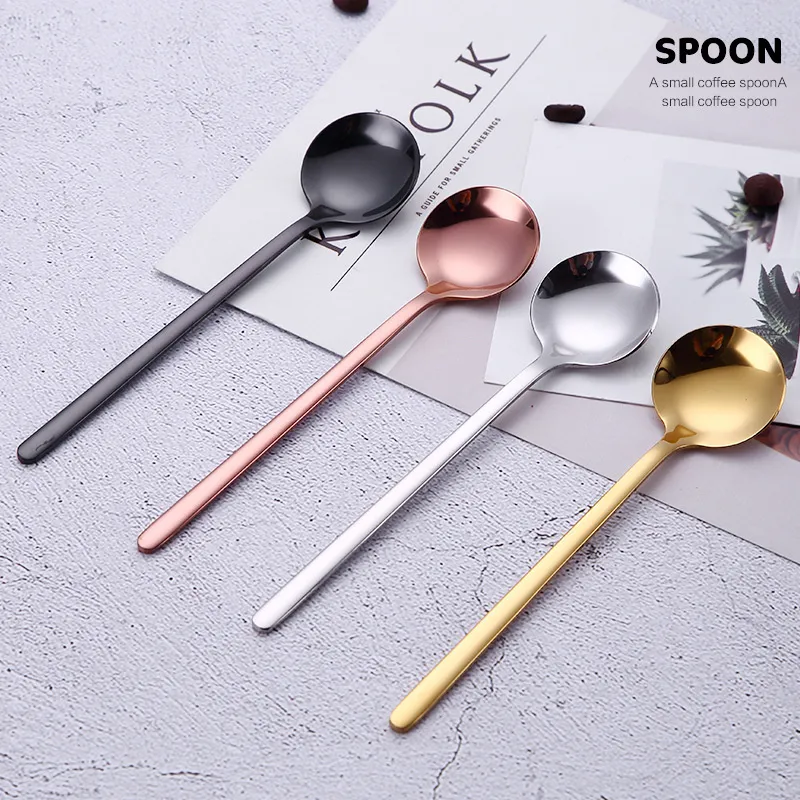 Stainless Steel 304 Tea Spoons Coffee Cup Spoons for Ice Cream