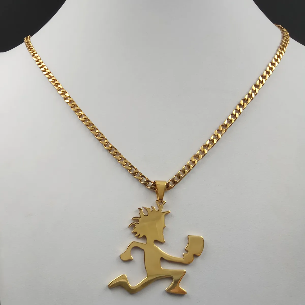 Gold Hatchetman Pendant Necklace for Men Stainless Steel Curb Chain 18 32 Inch Maple Leaf Charm 2024 ICP Juggalo Jewelry