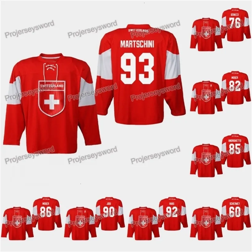 CeoMit Schweiz Lino Martschini 2019 IIHF Weltmeisterschaftstrikot Noah Rod Joel Genazzi Simon Moser Sven Andrighetto Roman Josi Gaetan Haas