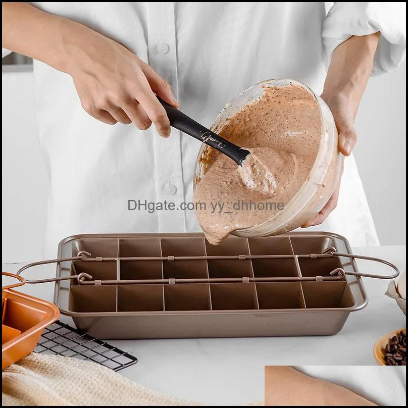 أطباق الخبز مقالي الخبز 18 تجويف من الفولاذ المقاوم للصدأ أدوات قابلة للفصل